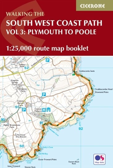 South West Coast Path Map Booklet - Vol 3: Plymouth to Poole: 1:25,000 OS Route Mapping Dillon Paddy