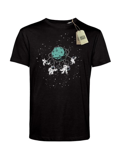 SPACE ATTRACTION koszulka męska black M GREEN COSMOS
