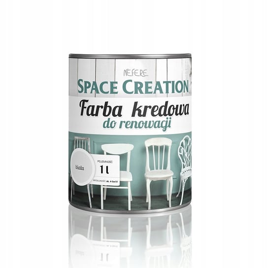 Space Creation, farba kredowa do renowacji mebli, biała Space Creation