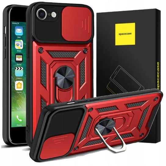 Spacecase Camring Iphone 7/8/Se Czerwony SpaceCase