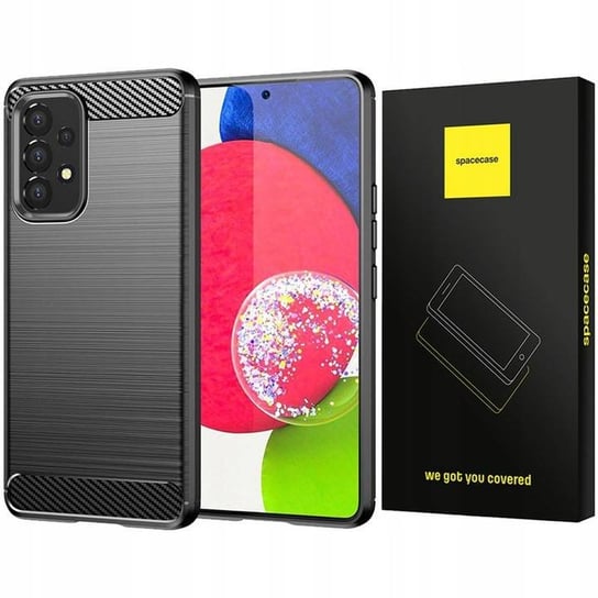 Spacecase Carbon Galaxy A53 5G Czarny SpaceCase