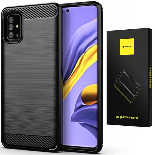 Spacecase Carbon Galaxy A71 Czarny SpaceCase