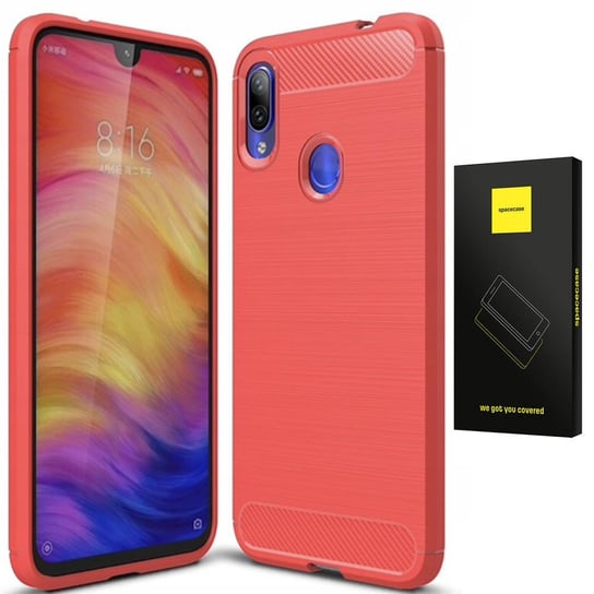 Spacecase Carbon Redmi Note 7 Czerwony SpaceCase