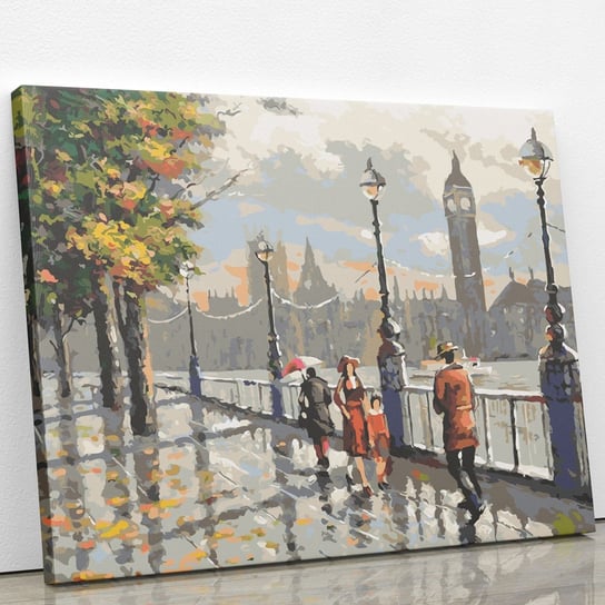 Spacer w deszczowym Londynie - Malowanie po numerach 50x40 cm ArtOnly