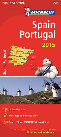 Spain, Portugal 2015. Mapa 1:1 000 000 Opracowanie zbiorowe