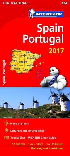 Spain, Portugal 2017. Motoring and tourist map Opracowanie zbiorowe