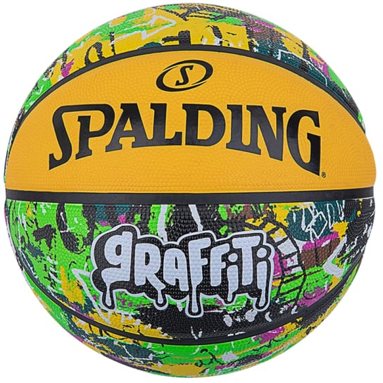 Spalding Graffiti Ball 84374Z, unisex, piłki do koszykówki, Żółte Spalding