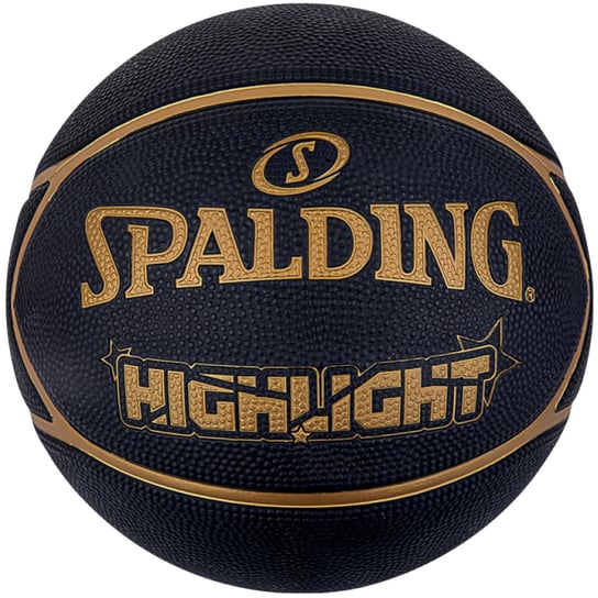 Spalding Highlight Ball 84355Z, unisex, piłki do koszykówki, Czarne Spalding