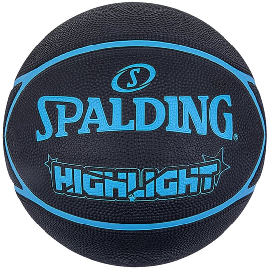 Spalding Highlight Ball 84356Z, unisex, piłki do koszykówki, Czarne Spalding
