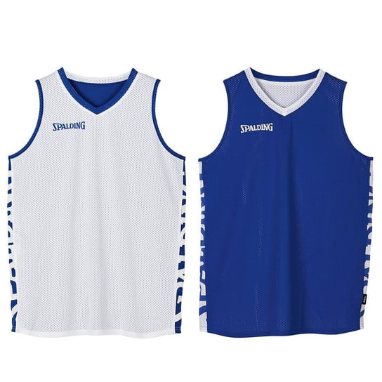 Spalding, Koszulka męska, Essential, niebiesko-biała, rozmiar XL Spalding