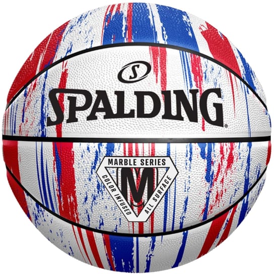 Spalding Marble Ball 84399Z, unisex, piłki do koszykówki, Białe Spalding