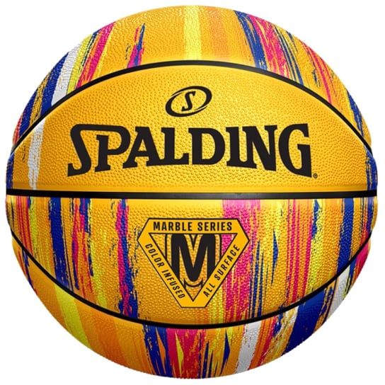 Spalding Marble Ball 84401Z, piłka do koszykówki żółta Spalding