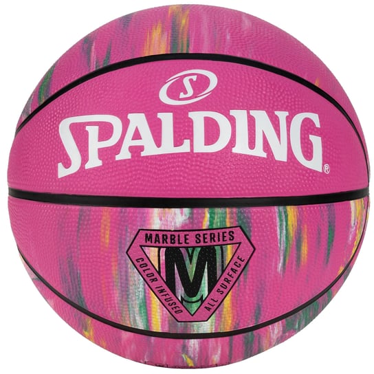 Spalding Marble Ball 84417Z, unisex, piłki do koszykówki, Różowe Spalding
