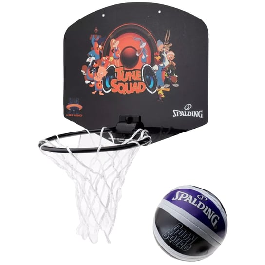 Spalding Mini Basketball Set Space Jam 79008Z, Kobieta/Mężczyzna, Tablica Do Koszykówki, Czarny Spalding