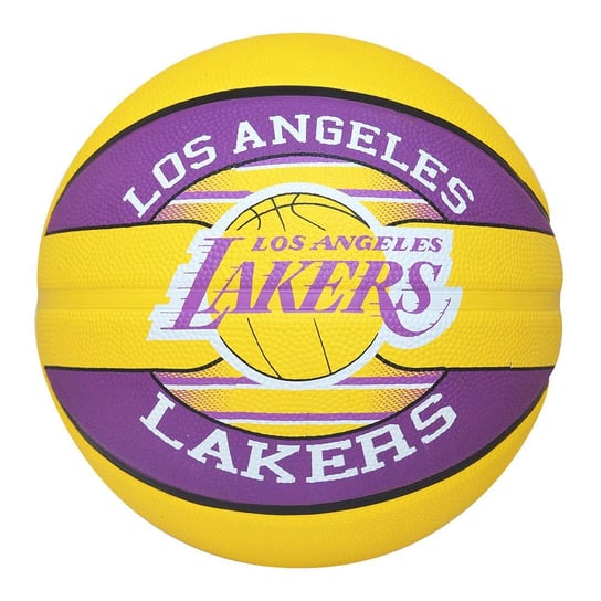 Spalding, Piłka do koszykówki, NBA LA Team Los Angeles Lakers, żółty, rozmiar 5 Spalding