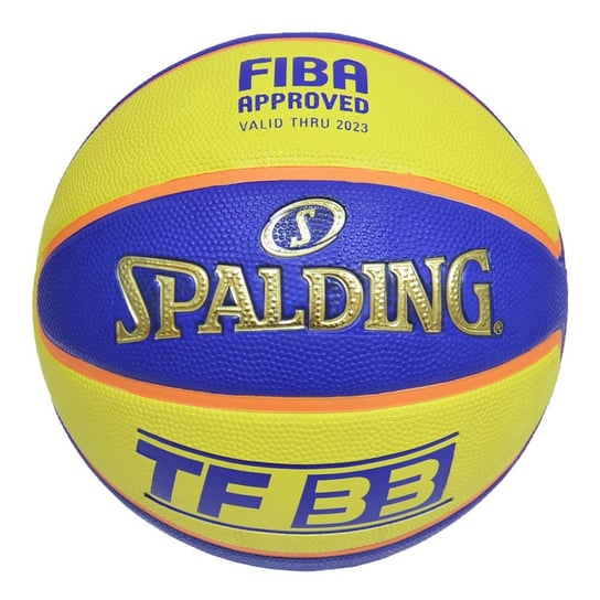 Spalding, Piłka do koszykówki, TF-33 game ball streetball 3x3, niebiesko-żółty, rozmiar 6 Spalding