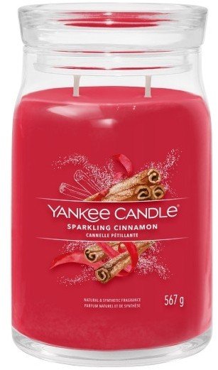 Sparkling Cinnamon - Yankee Candle Signature - Duża Świeca Z Dwoma Knotami - Nowość Yankee Candle