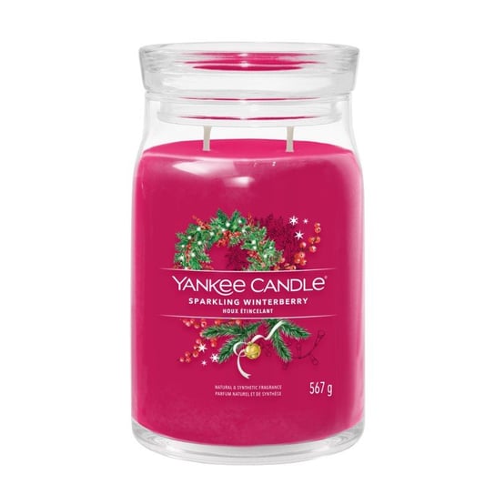 Sparkling Winterberry - Yankee Candle Signature - Duża Świeca Z Dwoma Knotami Yankee Candle