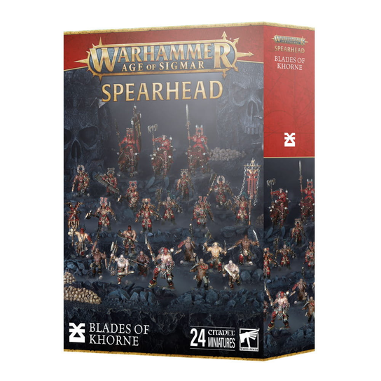 Blades of Khorne – Aspiring Deathbringer with Goreaxe and Skullhammer