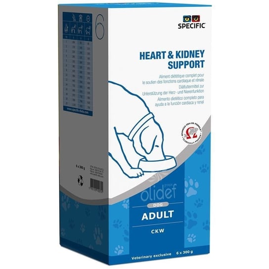 Specific CKW Heart and Kidney Support 6x300g karma dla psów dorosłych Dechra