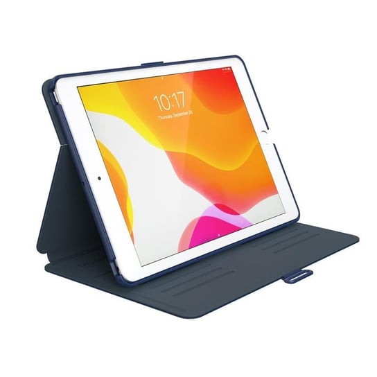 Speck Balance Folio - Etui iPad 10.2" 8 (2020) / 7 (2019) z powłoką MICROBAN (Coastal Blue/Charcoal Grey) Forcetop
