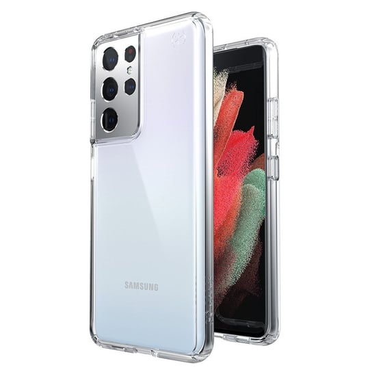 Speck Presidio Perfect-Clear - Etui Samsung Galaxy S21 Ultra z powłoką MICROBAN (Clear/Clear) Forcetop