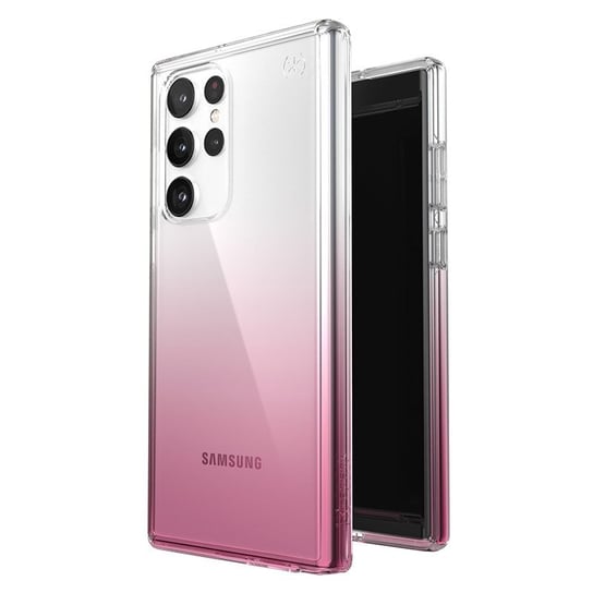 Speck Presidio Perfect-Clear Ombre - Etui Samsung Galaxy S22 Ultra z powłoką antybakteryjną MICROBAN (Clear/Vintage Rose) Forcetop