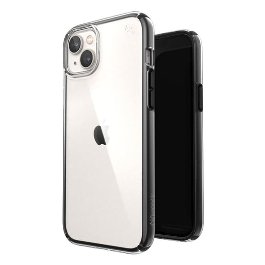 Speck Presidio Perfect-Clear with Impact Geometry - Etui iPhone 14 Plus z powłoką MICROBAN (Clear / Black) Inne