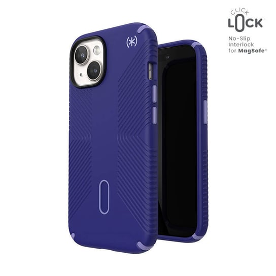 Speck Presidio2 Grip ClickLock & MagSafe - Etui iPhone 15 / iPhone 14 / iPhone 13 (Future Blue/Purple Ink) Speck