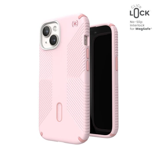 Speck Presidio2 Grip ClickLock & MagSafe - Etui iPhone 15 / iPhone 14 / iPhone 13 (Nimbus Pink/Dahlia Pink) Speck