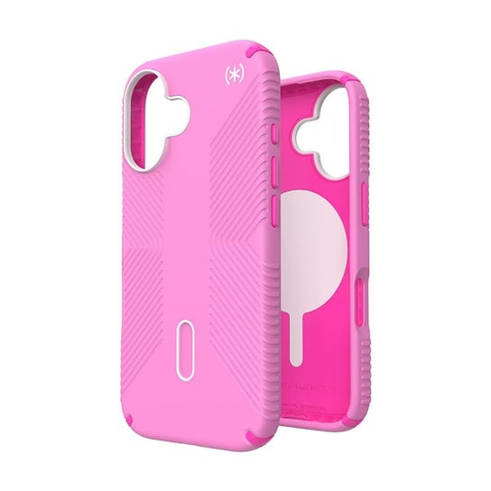 Speck Presidio2 Grip ClickLock & MagSafe - Etui iPhone 16 (True Pink / Shocking Pink / White) Speck