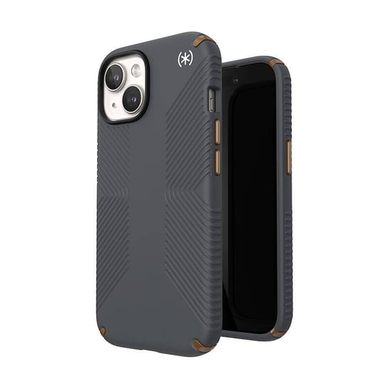 Speck Presidio2 Grip - Etui iPhone 15 (Charcoal Grey / Cool Bronze / White) Speck