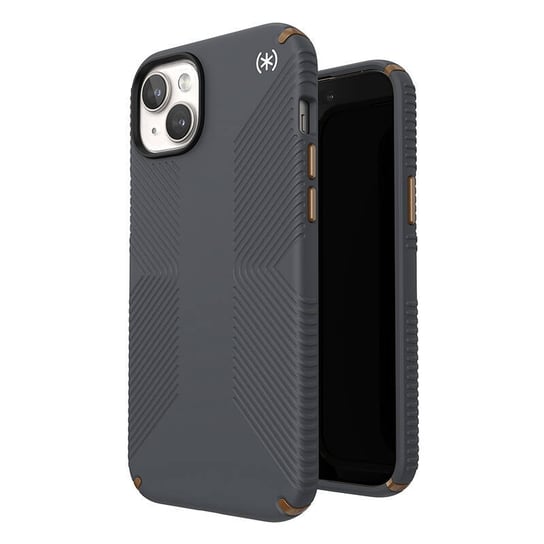 Speck Presidio2 Grip Magsafe - Etui iPhone 15 Plus (Charcoal Grey / Cool Bronze / White) Speck