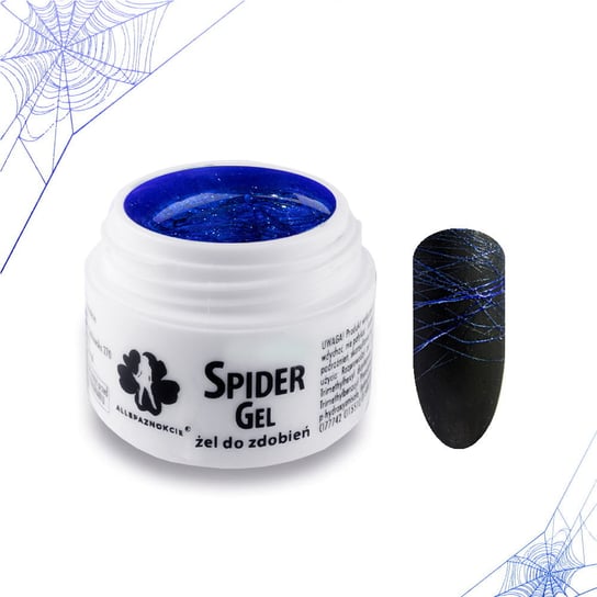 SPIDER GEL Allepaznokcie - precyzyjny jak pajęczy żel uv do zdobień - kolor metaliczny niebieski 3ml AllePaznokcie
