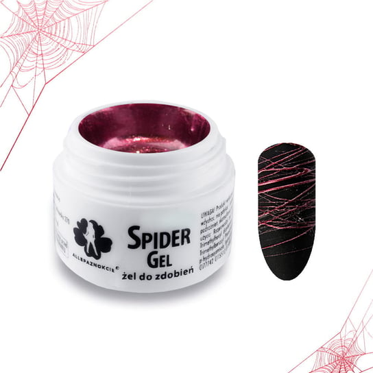 SPIDER GEL Allepaznokcie - precyzyjny jak pajęczy żel uv do zdobień - kolor metaliczny winny 3ml AllePaznokcie