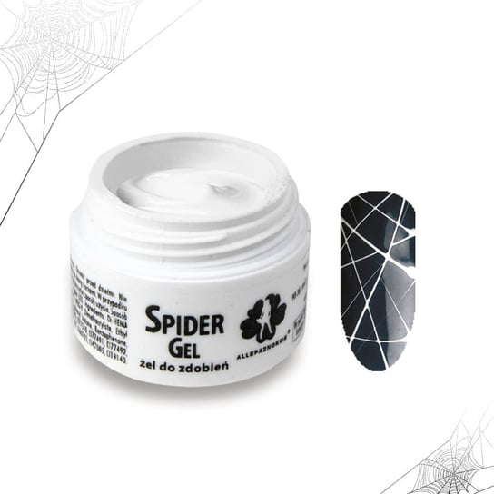 SPIDER GEL WHITE Allepaznokcie - precyzyjny jak pajęczy żel uv do zdobień - kolor biały 3ml AllePaznokcie