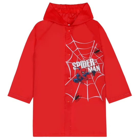 Spider Man Czerwony płaszcz przeciwdeszczowy z kapturem, chłopięca pelerynka 6-7 lat 116-122 cm Marvel