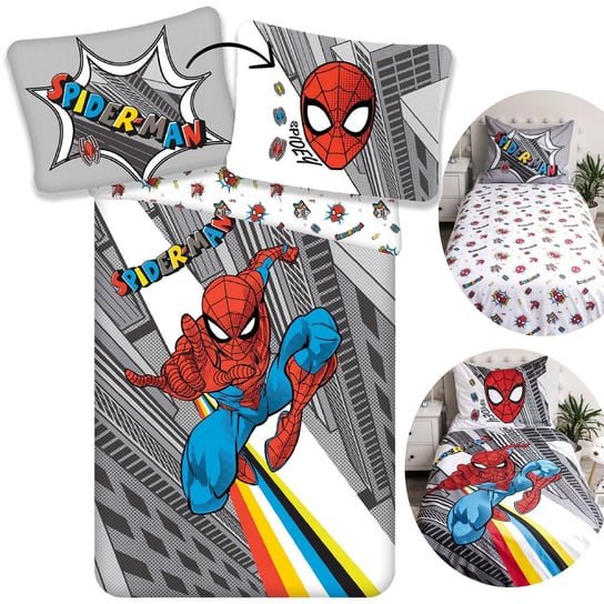 Spider-Man Komplet pościeli bawełnianej, pościel dla dzieci 140x200cm, OEKO-TEX Marvel