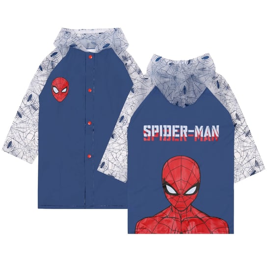 Spider-Man Płaszcz Przeciwdeszczowy Z Kapturem, Chłopięcy, Granatowy Marvel
