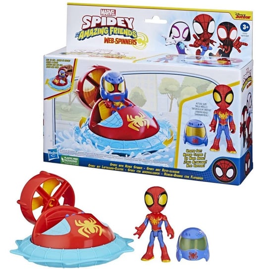 Spider-Man, Spidey i Super-Kumple Pojazd Tematyczny - Spidey i Hover Spinner, F72525 Spider-Man