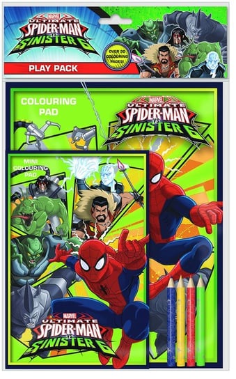 Spiderman 6. Zestaw 2 kolorowanki z kredkami Opracowanie zbiorowe