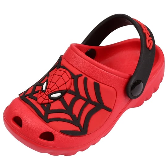 SpiderMan Czerwone klapki/croksy ogrodowe dla dzieci 19 EU / 3 UK Marvel