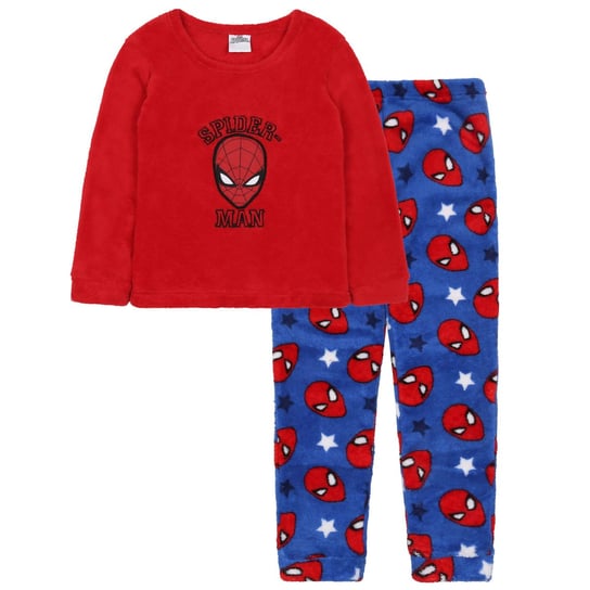 Spiderman Piżama Polarowa Z Długimi Spodniami Chłopięca, Czerwona, Niebieska Oeko-Tex Marvel