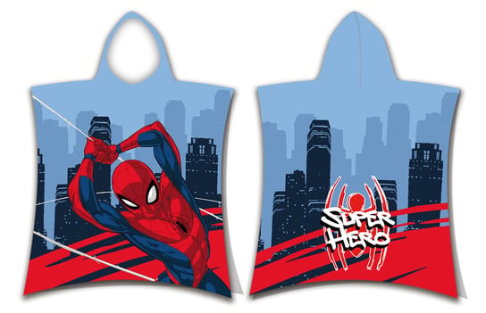 Spiderman Ręcznik Dziecięcy Z Kapturem Poncho Okrycie Kąpielowe Marvel Hero Jerry Fabrics