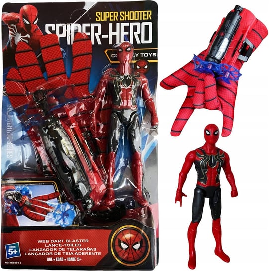 Spiderman Rękawica Wyrzutnia Strzela Sieć Figurka Inna marka