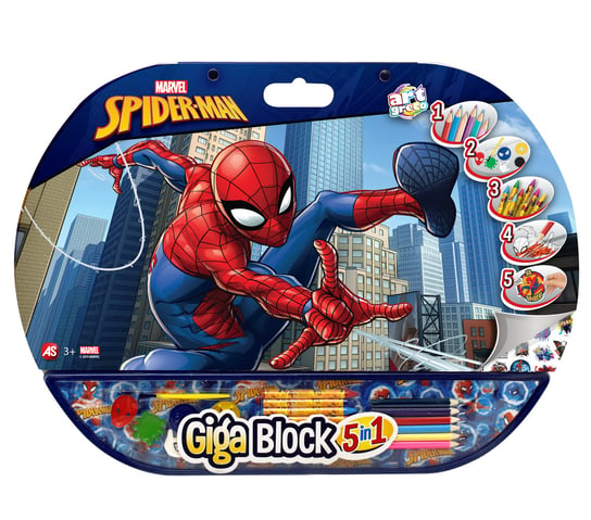 Spiderman, zestaw kreatywny As Giga Block, 5w1 AS Company