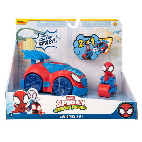 SPIDEY Pojazd Figurka Web Strike 2w1 Spiderman JAZWARES
