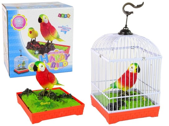 Śpiewająca Kolorowa Papuga Z Klatką Import LEANToys Inna marka