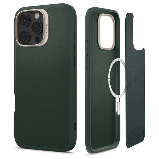 SPIGEN CYRILL KAJUK MAG MAGSAFE ETUI POKROWIEC SKÓRZANY OBUDOWA PLECKI CASE DO IPHONE 16 PRO MAX - FOREST GREEN Spigen