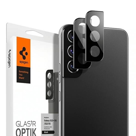 Spigen Optik.Tr Camera Sam S22/S22 Plus S901/S906 szkło hartowane na aparat czarne 2 szt. AGL04146 Spigen